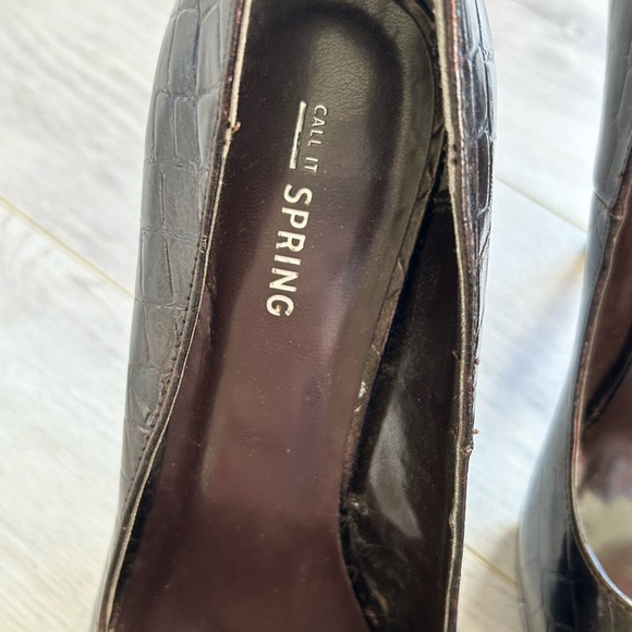 Call It Spring | Brown Croc High Heels - Picture 9 of 9